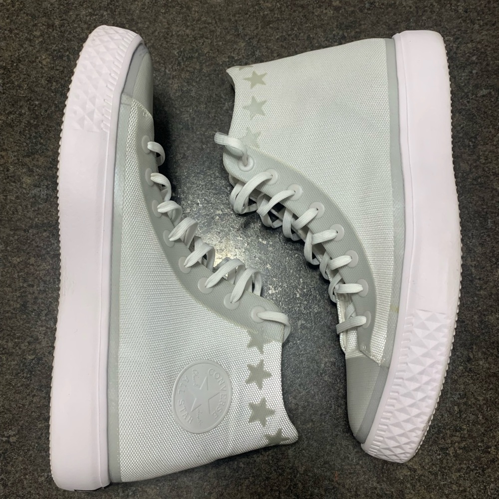 Converse White Silver Reflective Super Light Modern Star
